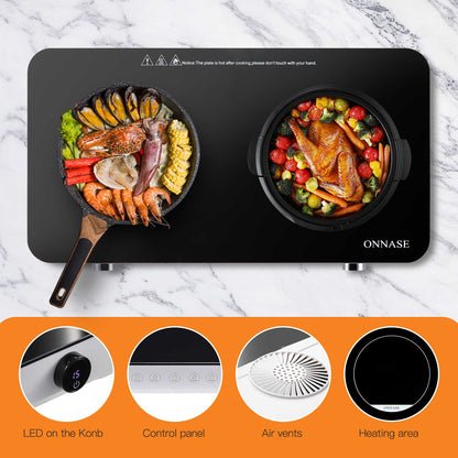 1800W Double Induction Cooktop Burner