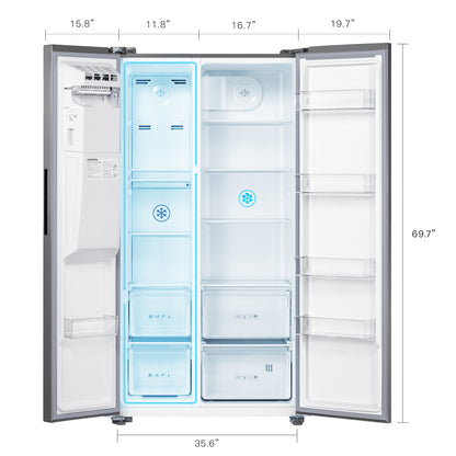 2 Door Auto Defrost Fridge