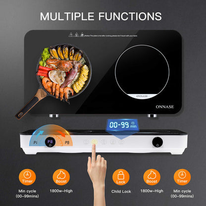 1800W Double Induction Cooktop Burner